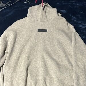 Essentials Light Gray Turtleneck Sweater